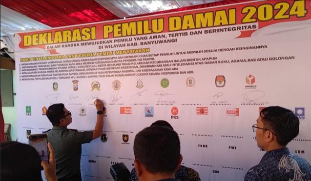 Deklarasi Damai, Banyuwangi Siap Menyambut Pemilu Damai