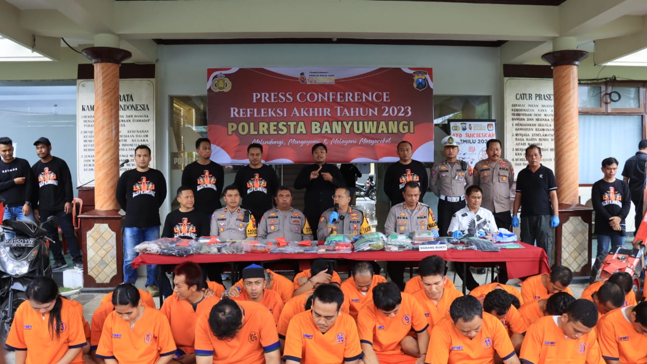 Polresta Banyuwangi Sukses Menekan Angka Kriminalitas yang Terjadi Selama Tahun 2023