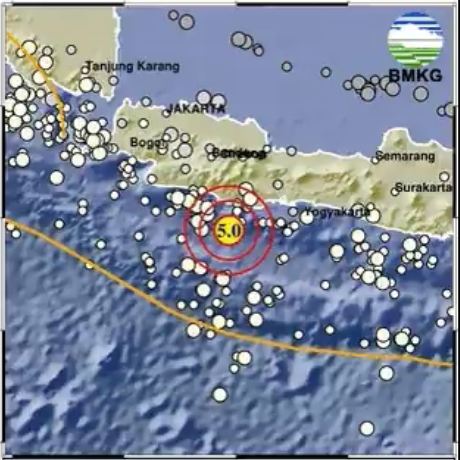 Gempa dengan magnitudo 5,0 mengguncang daerah Pangandaran