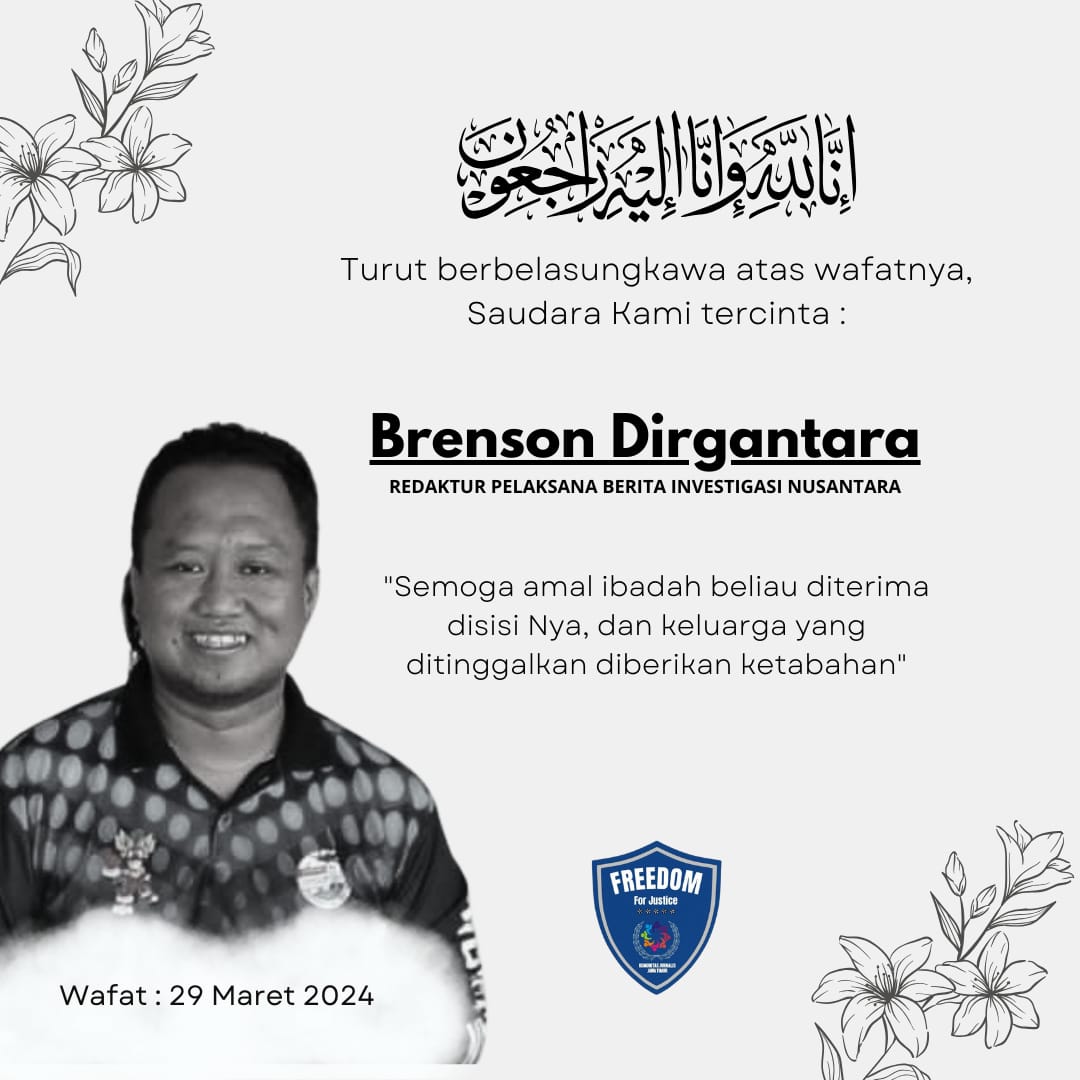 Meninggalnya Rekan Wartawan Brenson Dirgantara
