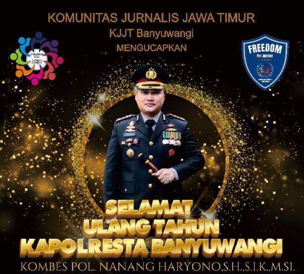 Komunitas Jurnalis Jawa Timur (KJJT) Sambut Ulang Tahun Kapolresta Banyuwangi yang Ke-47 Tahun