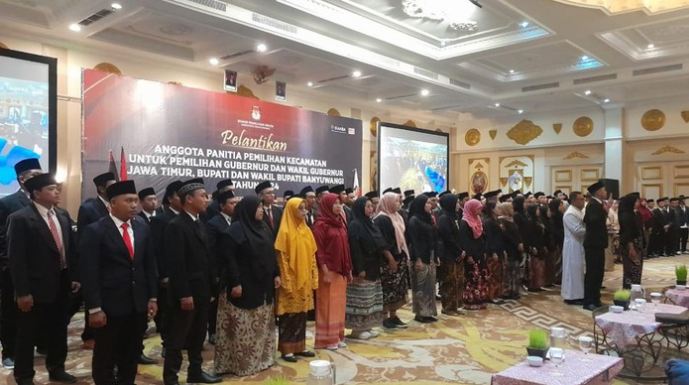 KPU Banyuwangi Lantik 125 Anggota PPK untuk Pilkada November 2024