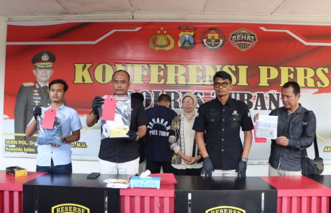 Pelaku Pencurian Handphone di Plumpang, Diamankan Polres Tuban