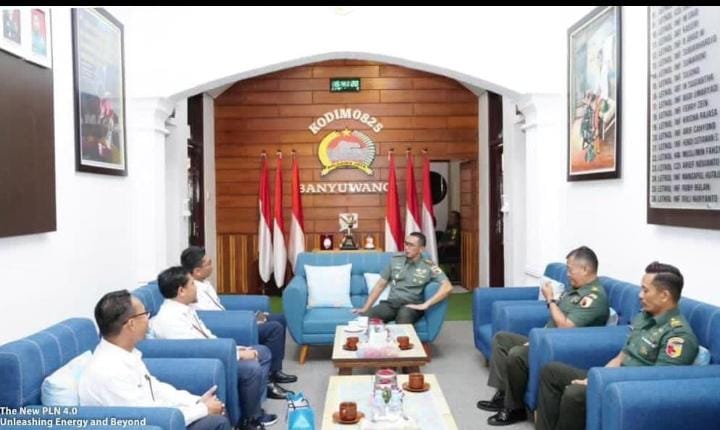 Perkuat Sinergitas dan Kerjasama, PLN UP3 Audensi Bersama Kodim 0825/Banyuwangi
