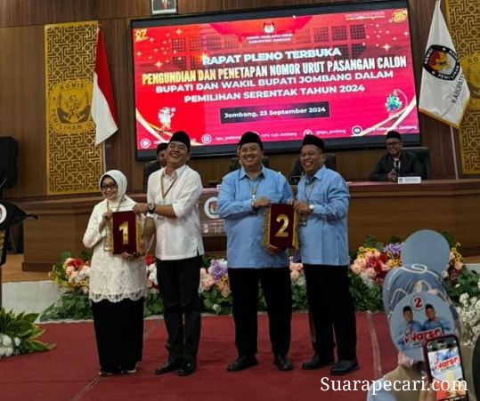 Pengundian Nomor Urut Paslon Pilkada Jombang.