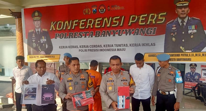 Koboi Banyuwangi Ditangkap Setelah Ancam Juru Parkir dengan Senjata Api