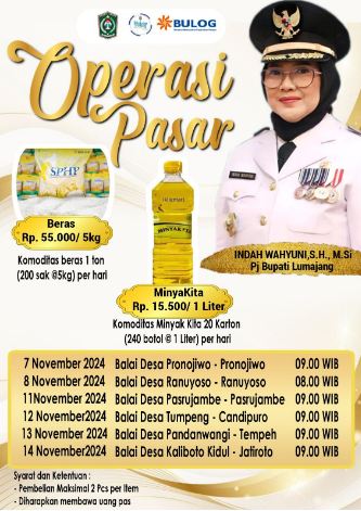 Operasi Pasar Murah Di Lumajang Hadirkan Beras dan minyak murah