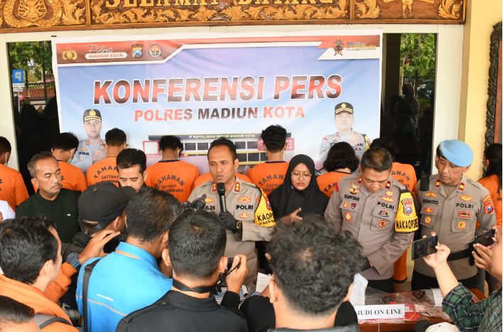 Polres Madiun Kota Berhasil Ungkap Kasus Judi Online dan TPPO
