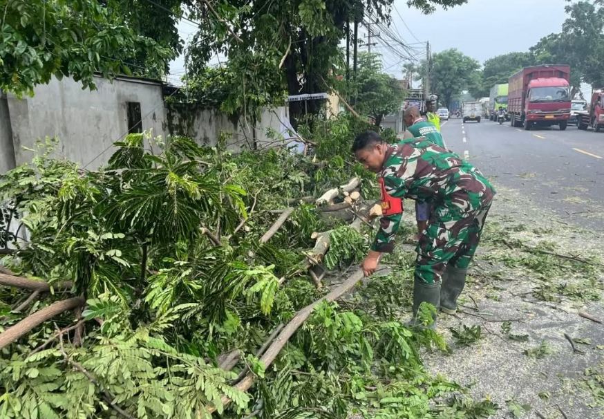 Babinsa Pimpin Evakuasi Bersama Tim Gabungan
