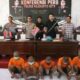 Polres Mojokerto Kota Tangkap 6 Anggota Gengster