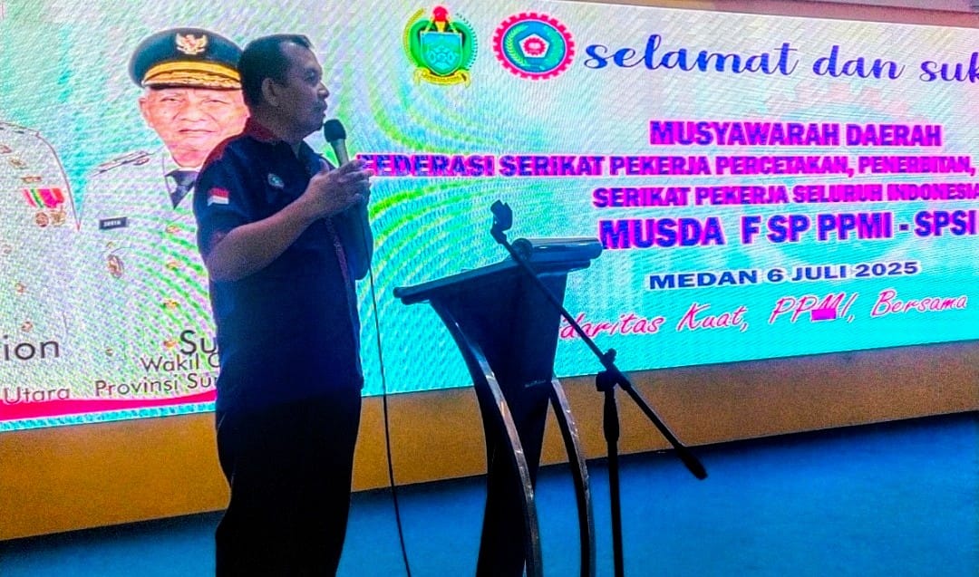 Anto Gondrong Terpilih Aklamasi Pimpin Federasi Serikat Pekerja Percetakan Penerbitan Media Informasi Sumut