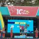 Carollo Francesco bersama Jeroen Meijer dan Carter di podium Etape 2 Tour de Ijen 2025