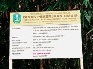 Pembangunan Jalan Paving dan Drainase di Kedungrejo Lumajang Dapat Apresiasi Warga