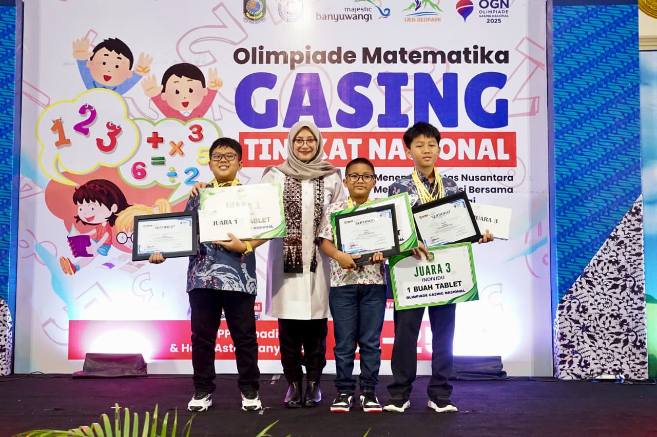 Banyuwangi Sabet Juara 1 dan 3 Olimpiade Matematika Gasing 2025