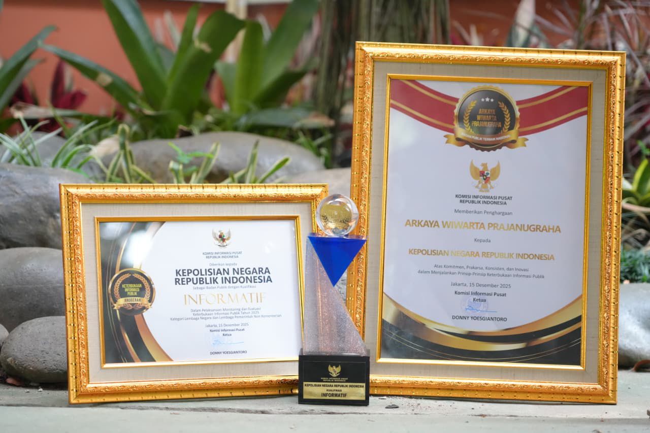 Polri Raih Penghargaan Tertinggi Keterbukaan Informasi Publik 2025