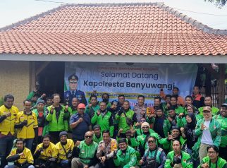 Kopdar pengemudi ojek online Banyuwangi bersama Kapolresta