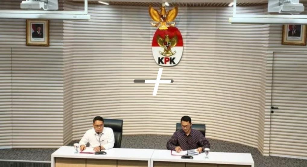KPK menggelar konferensi pers di Gedung Merah Putih.