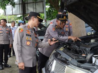 Kapolresta Banyuwangi Cek Kesiapan Kendaraan Dinas Jelang Operasi Ketupat Semeru 2026