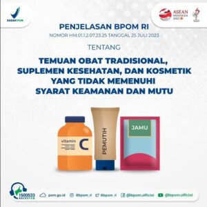 BPOM pengawasan produk obat tradisional, suplemen kesehatan, dan kosmetik yang beredar