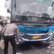 rombongan bus haji tabrakan beruntun