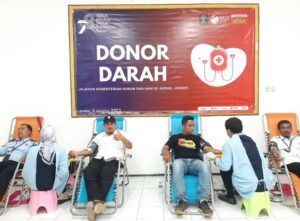 Donor darah sukarela Kantor Balai Pemasyarakatan