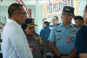 Danlanud I Gusti Ngurah Rai Tinjau Posko Terpadu Angkutan Udara Nataru 2023 di Bandara Bali