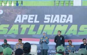 Pemkab Banyuwangi Gelar Apel Siaga dan Pengarahan Satlinmas Jelang Pemilu 2024