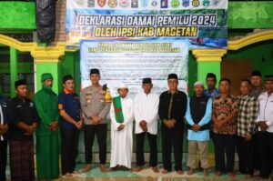 Polres Magetan Bersama Perguruan Silat Deklarasikan Pemilu Damai
