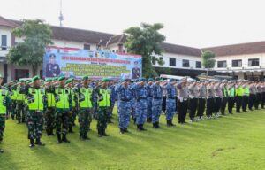 Polres Jombang Apel Gelar Pasukan Gabungan TNI-Polri
