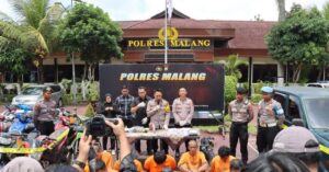 Polres Malang Berhasil Tangkap 10 Pelaku Curanmor