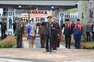 Kapolres Tanah Karo Pimpin Upacara Ziarah Pahlawan