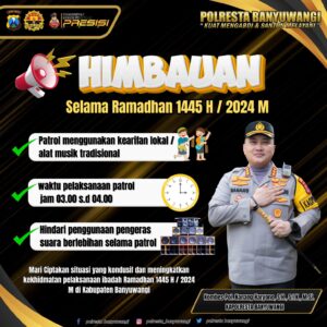 Polresta Banyuwangi Mendorong Patrol Ramadan yang Santun dan Tradisional