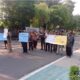 Massa Aliansi Masyarakat Sadar Pemilu Grudug Kantor KPU dan Polres Jombang