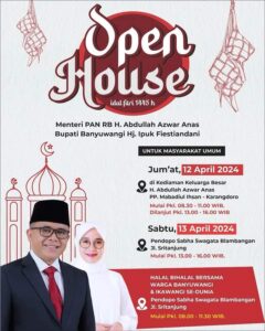 Menpan RB dan Bupati Banyuwangi Gelar Open House dan Halal Bihalal