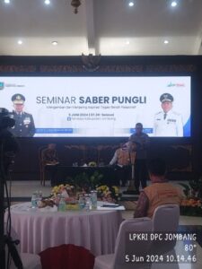 Seminar Saber Pungli di Pendopo Kabupaten Jombang, Mengemban dan Menjalin Aspirasi Tegas-Bersih Responsif