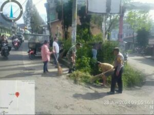 Bhabinkamtibmas Polsek Berastagi, Gerakkan Jumat Bersih