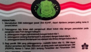 Polisi Temukan SIM Palsu Saat Razia di Banyuwangi