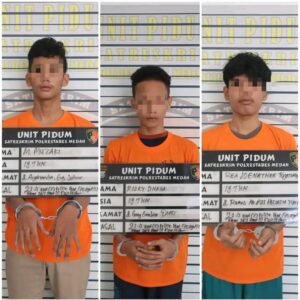 Patroli Presisi Poltabes Medan Amankan 3 Anggota Geng Motor