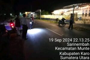 Polsek Munte Melaksanakan Patroli Malam, Antisipasi Gangguan Kamtibmas