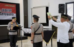 Kombespol Nanang Haryono Pimpin Sertijab Kasat Lantas Polresta Banyuwangi