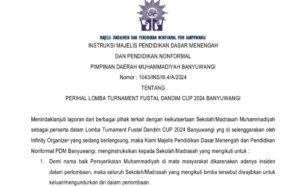 Muhammadiyah Banyuwangi Instruksikan Sekolah-sekolahnya Mundur dari Turnamen Futsal Dandim Cup 2024