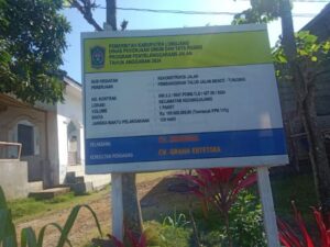 Talud Jalan di Desa Tunjung Rusak Meski Baru Selesai Dibangun