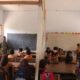 Murid SD Negeri 02 Temuasri Belajar di Ruang Kelas Bersekat Akibat Atap Ambruk