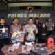 Konferensi Pers Polres Malang, kasus Cekcok Rebutan Toilet Berujung Maut