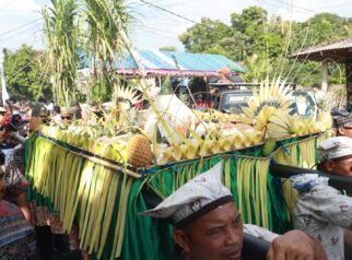 Pawai Seribu Tumpeng Hasil Bumi Keliling Kampung di Banyuwangi