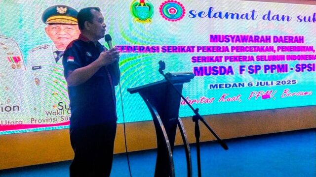 Anto Gondrong Terpilih Aklamasi Pimpin Federasi Serikat Pekerja Percetakan Penerbitan Media Informasi Sumut