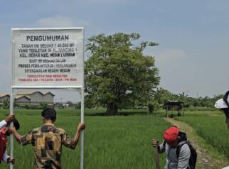 lokasi tanah yang diklaim dalam Grant Sultan Nomor 1657 Tahun 1916 atau 1906