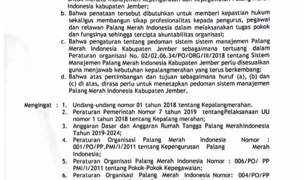PMI Jember Disorot Terkait Dugaan Pembuatan Peraturan Organisasi