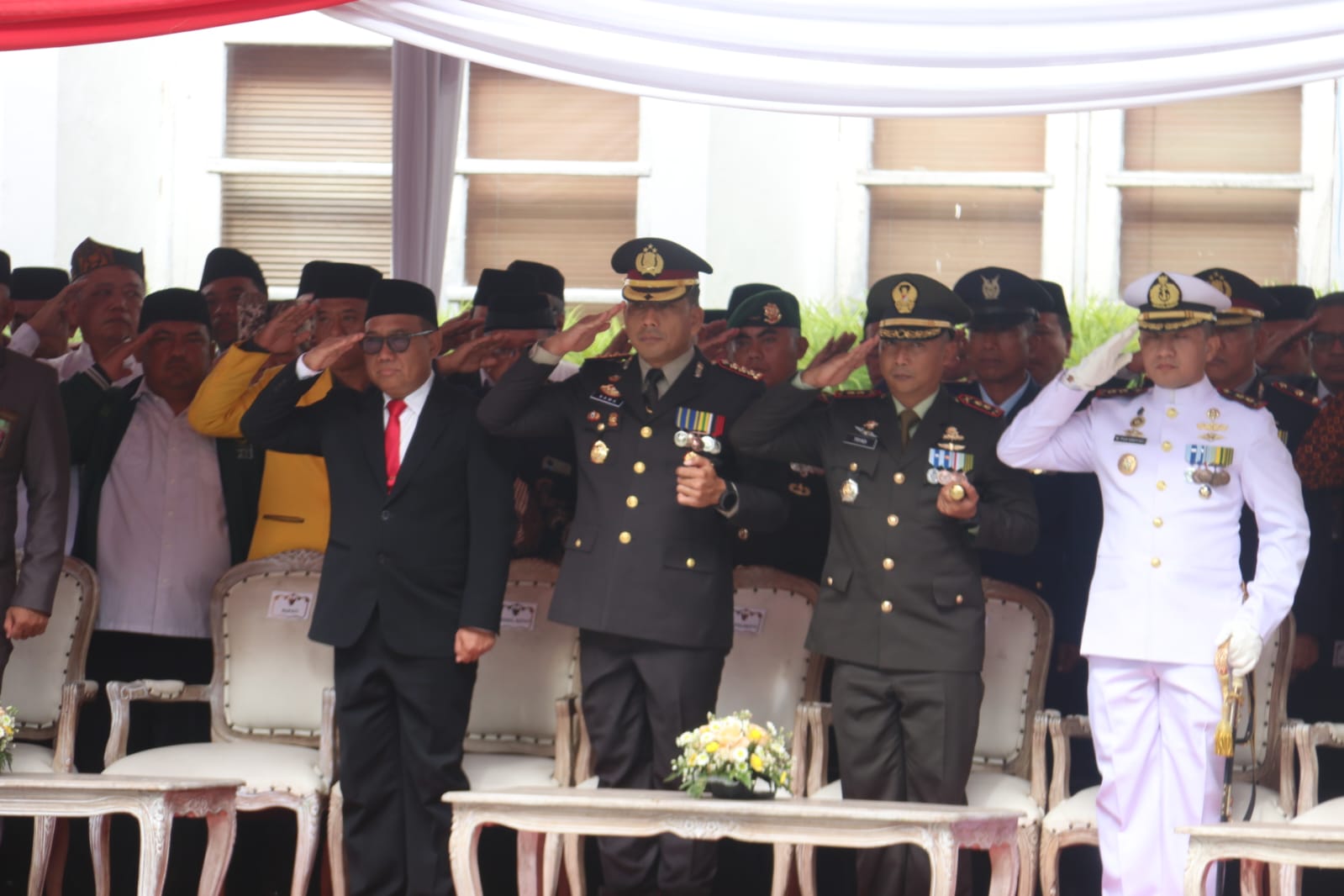 upacara peringatan Hari Pahlawan di halaman Kantor Bupati Banyuwangi