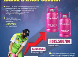 Harga LPG Nonsubsidi Naik Sekitar 19% Mulai 18 April 2026, 5,5 Kg Rp107 Ribu, 12 Kg Rp228 Ribu
